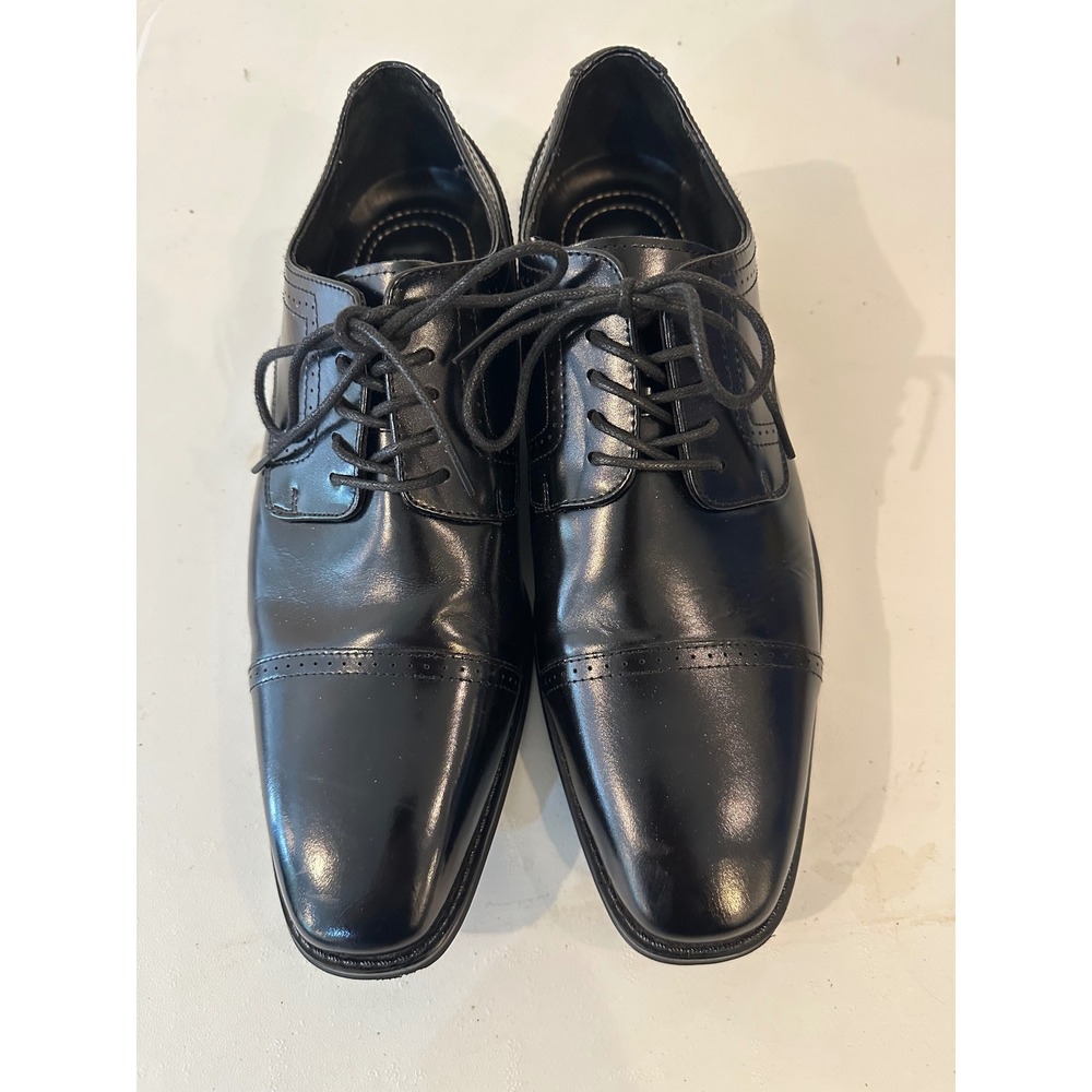 Stacy Adams Mens 20138-001 Dickinson Cap Toe Oxford Black Leather Shoes 11M